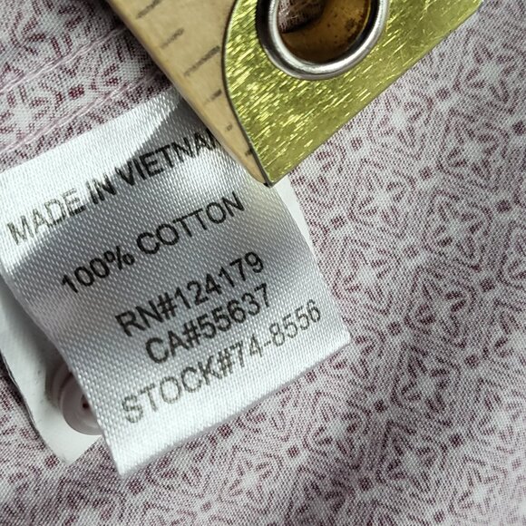 Johnston & Murphy Shirt Button Up Mens 3XL Flip Cuff Long Sleeve Geometric - Picture 5 of 15